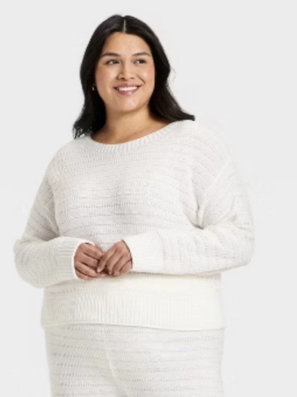 Universal Thread Women's Crewneck Pullover Sweater Cream NWT
